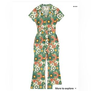NWT Dawn O’Porter X Joanie - Cubalibre Vintage Floral Print Catsuit